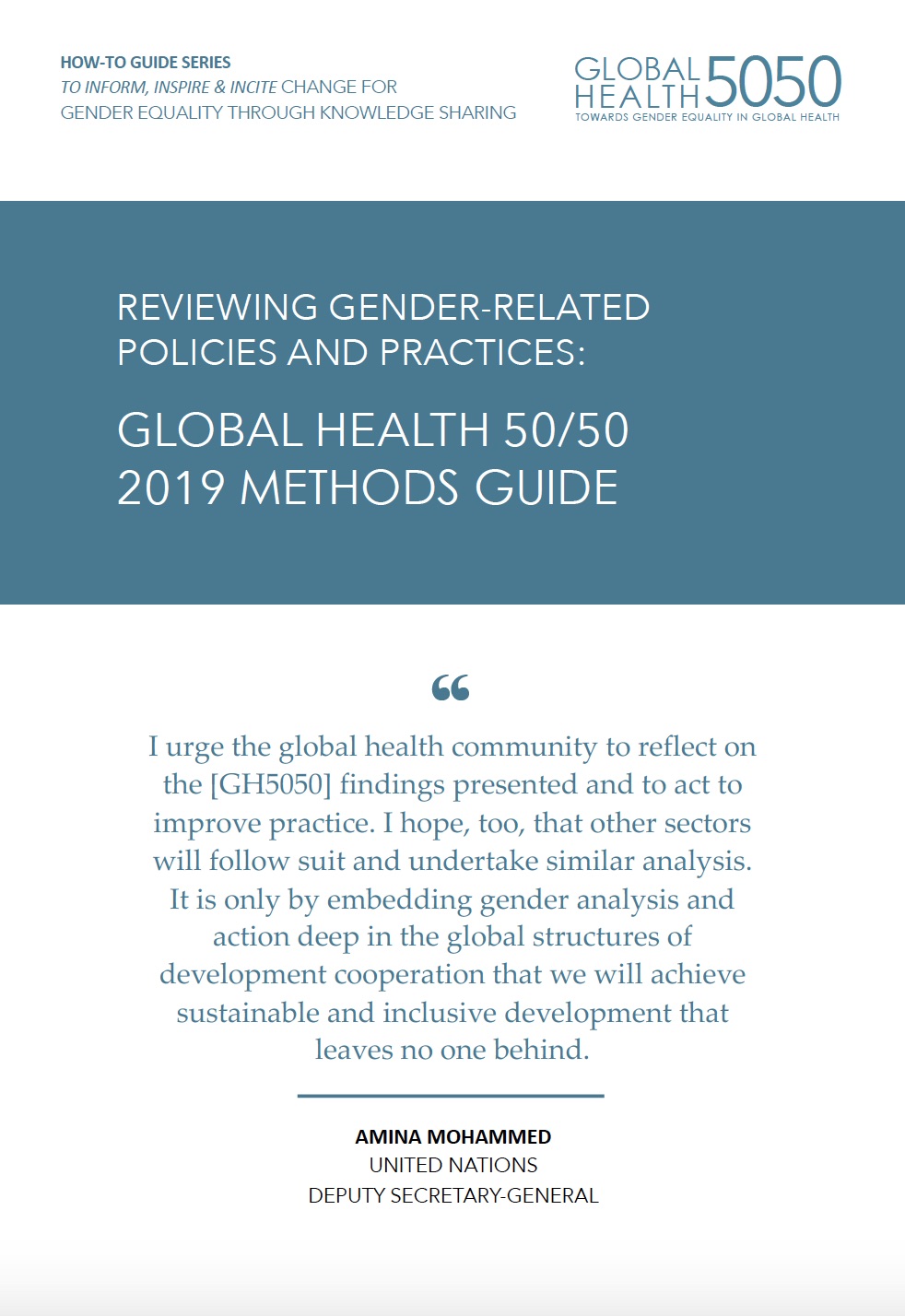 Global Health 50/50 Methods Guide