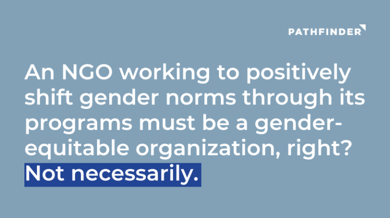 Developing an Evidence-Based Gender Equity Strategy – Pathfinder’s Perspective