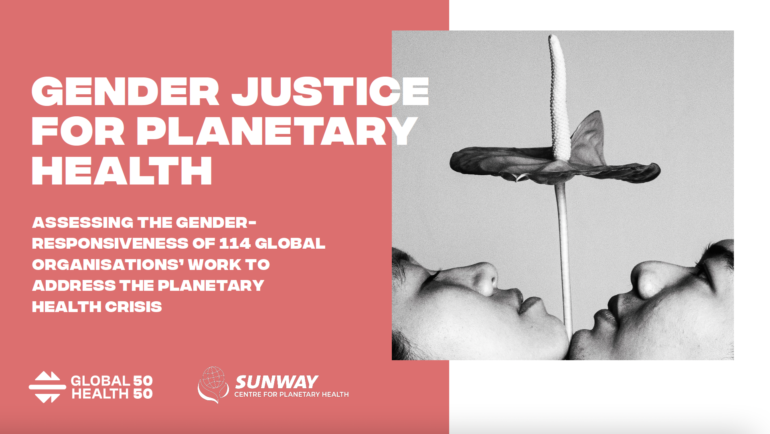 Out now! New GH5050 report on gender justice and planetary health