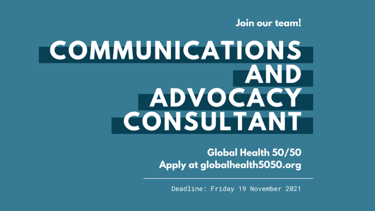 New opportunity: Communications and Advocacy Consultant